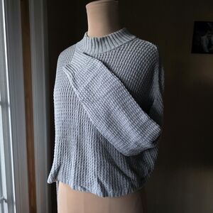 Hollister Light Gray Women's Mock Neck Sweater Size Small Womens